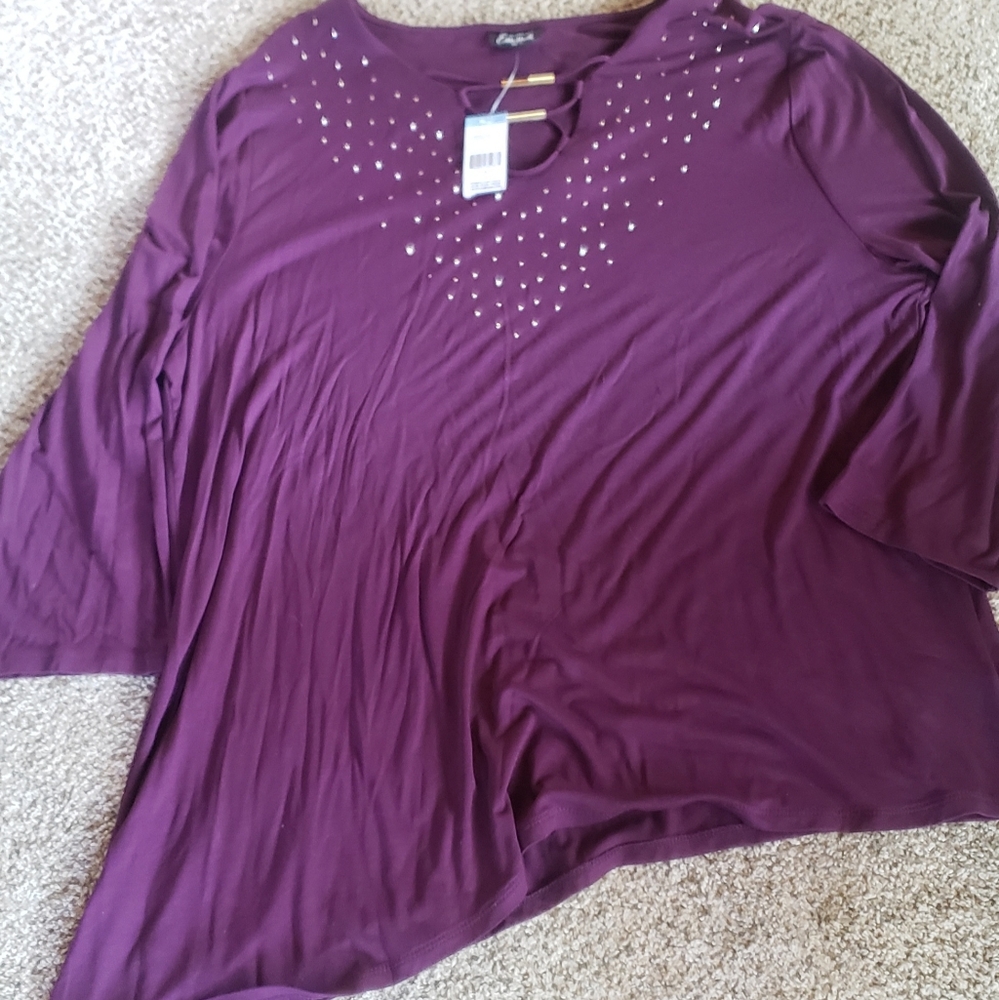 NWT - Simply Emma Purple Gold Glitter